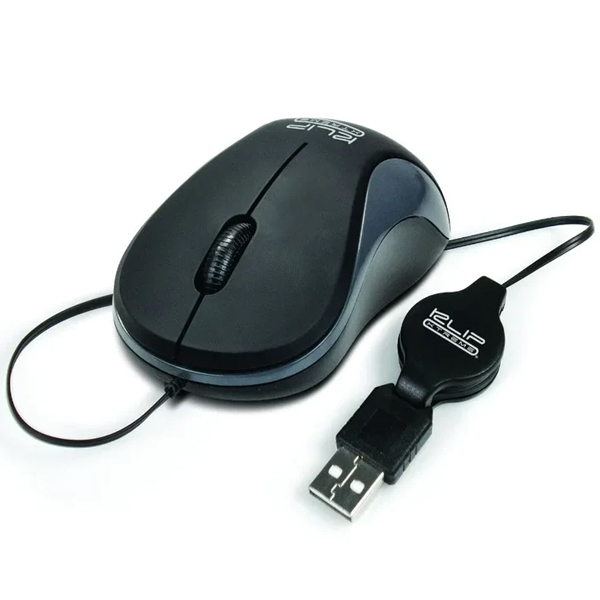 KLIP XTREME - MOUSE RETRACTIL USB-SENSOR OPTICO 1600 DPI AMBIDIESTRO (KMO-113)