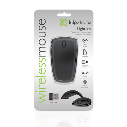 KLIP XTREME - MSE WLS FOLDABLE KMW-375GR 2.4 GHZ GRAY NANO DNGL (KMW-375GR)