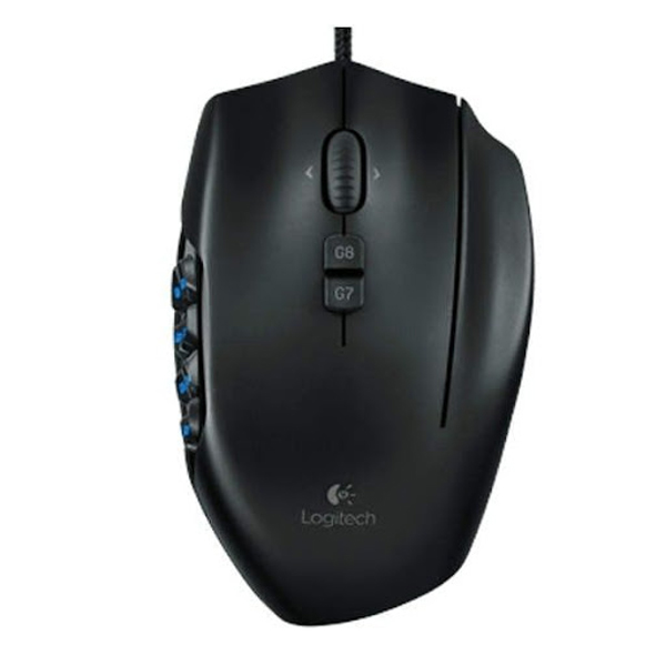 LOGITECH - GAMING MOUSE G600 MMO MOUSE - RIGHT-HANDED - LASER - 20 BUTTONS - WIRED - USB - BLACK (910-003879)