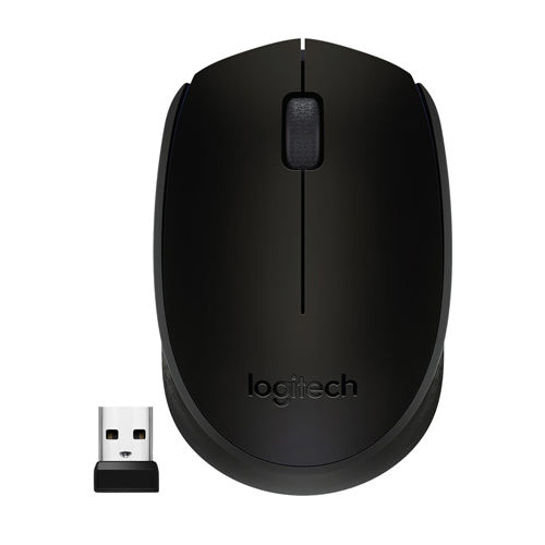 LOGITECH - MOUSE INALAMBRICO M170 NEGRO 3 BOTONES (910-004940)