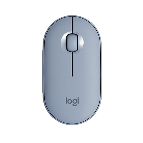 LOGITECH - PEBBLE M350 MOUSE INALAMBRICO COLOR AZUL GRIS (910-005773)