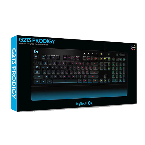 LOGITECH - TECLADO GAMING G213 ESPAÃ‘OL USB/ANTIDERRAME/RGB  (920-008086)