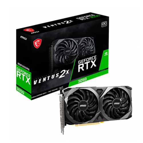 MSI - TARJETA DE VIDEO GEFORCE RTX 3050 AERO VENTUS 2X 8 GDDR6 (RTX-3050VENTUS)