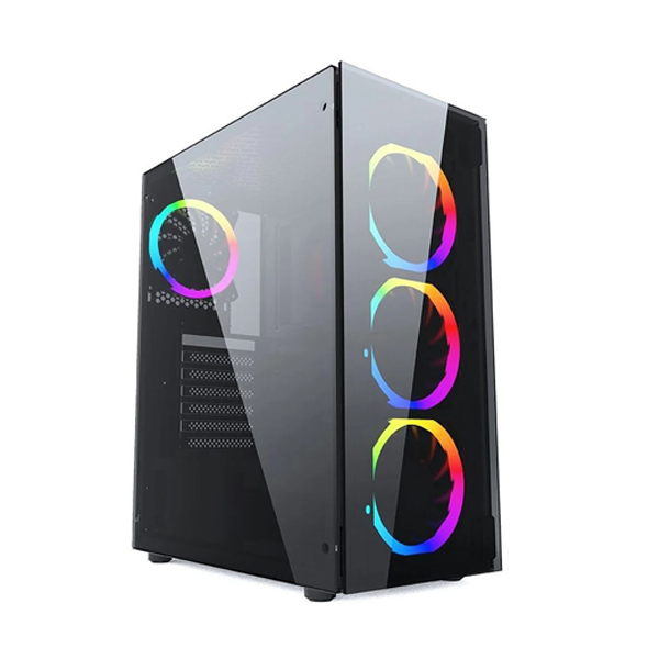 PCTRONIX - MORPHEUS GABINETE JX188-10 GAMER 3 FAN FRONTAL RGB ATX 1 FT (JX188-10)