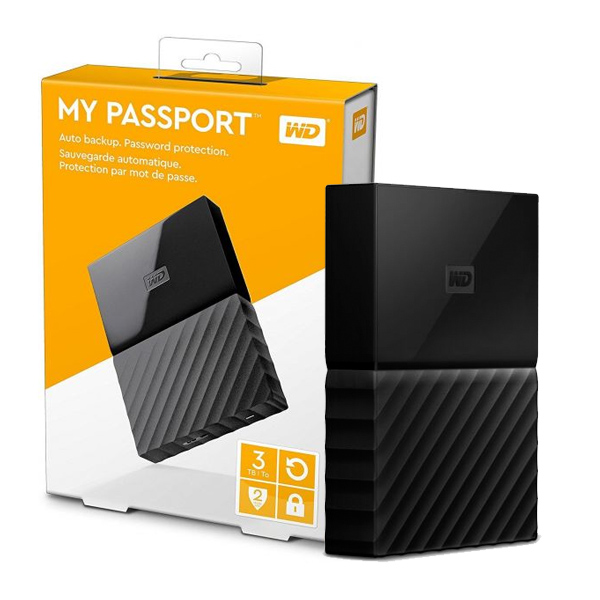 WESTERN DIGITAL - DISCO DURO HARD DRIVE MY PASSPORT ULTRA 3TB BLACK 2.5IN USB 3.0 (WDBYFT0030BBK-WESN)