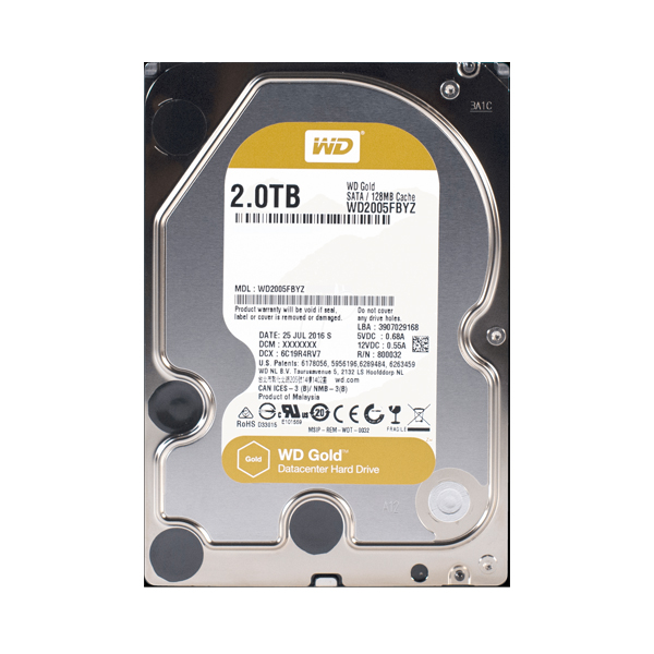 WESTERN DIGITAL - GOLD 2TB SERIAL ATA III INTERNAL HARD DRIVE (WD2005FBYZ)