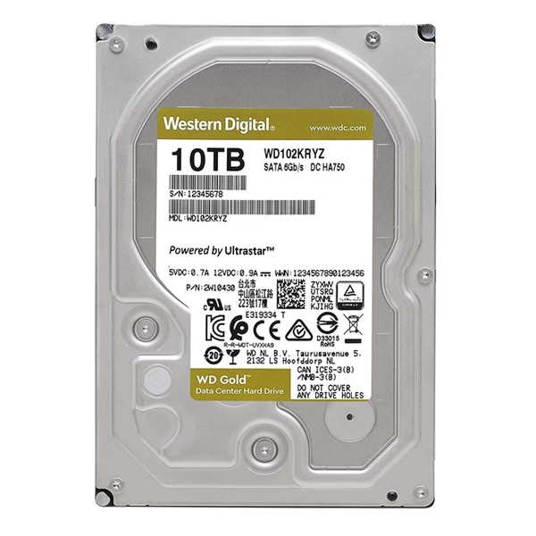 WESTERN DIGITAL - GOLD WD102KRYZ 10TB 256MB 7200RPM SATA3 (WD102KRYZ)