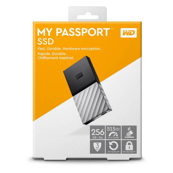 WESTERN DIGITAL - MY PASSPORT 256GB SSD EXTERNAL USB 3.1 GEN 2 (WDBKVX2560PSL-WESN)