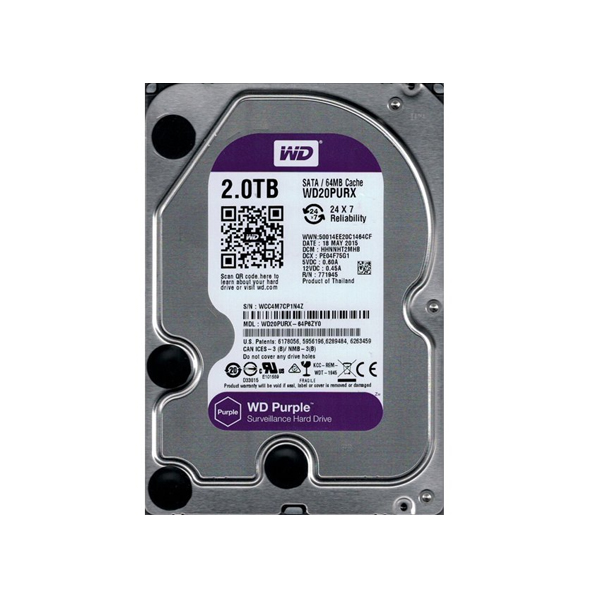 WESTERN DIGITAL - PURPLE 2TB SERIAL ATA III INTERNAL HARD DRIVE (WD20PURX)