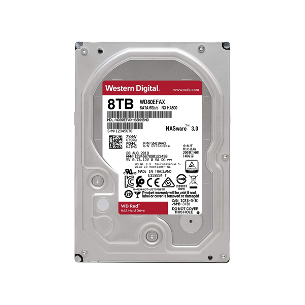 WESTERN DIGITAL - RED 8TB SERIAL ATA III INTERNAL HARD DRIVE (WD80EFZX)