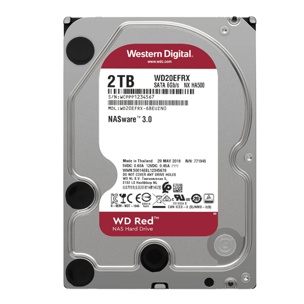 WESTERN DIGITAL - RED WD20EFAX 2TB 5400RPM 256MB SATA3 (WD20EFAX)