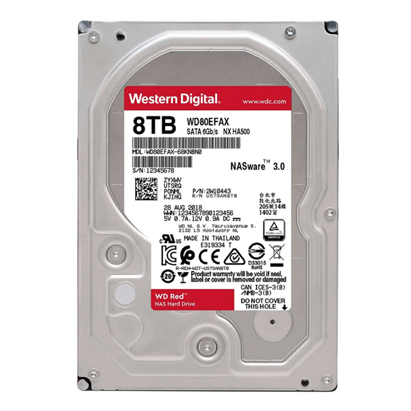 WESTERN DIGITAL - RED WD80EFAX 8TB 5400RPM 256MB SURVEILLANCE (WD80EFAX)