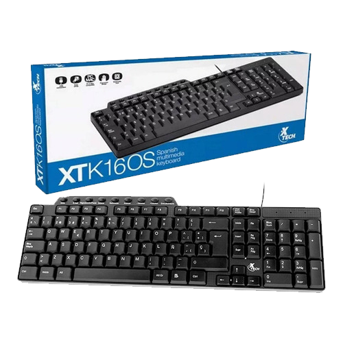 XTECH - TECLADO USB MULTIMEDIA NEGRO ESPANOL (XTK-160S)